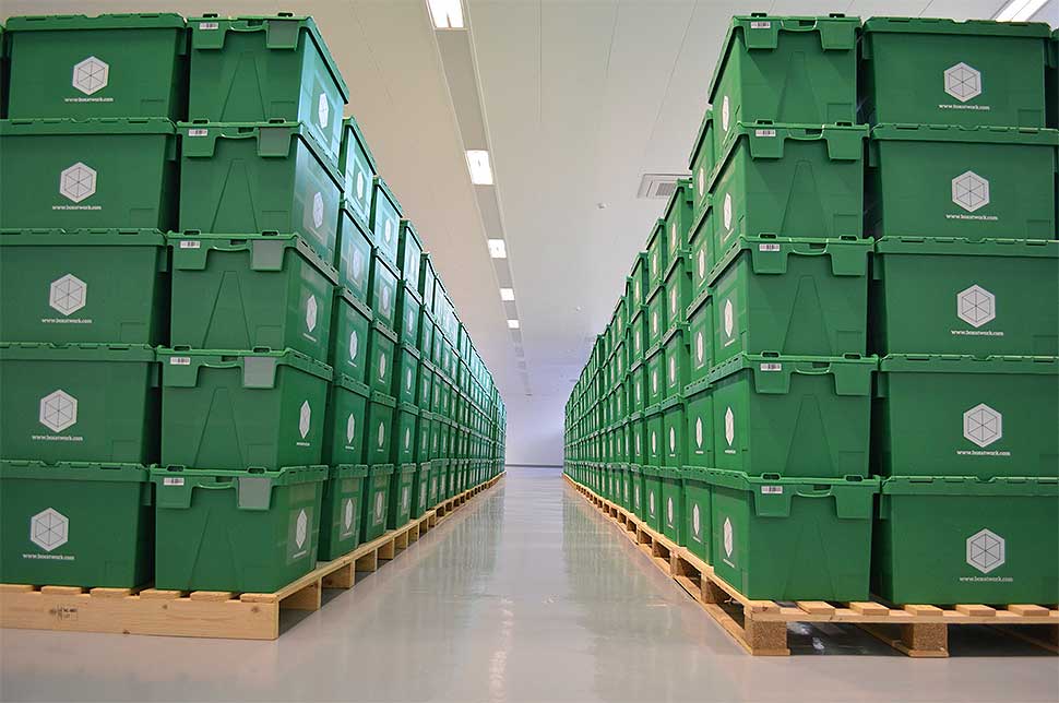 Einlagerung während des Umzugs ins Fertighaus. Foto: Boxie24 Einlagerung während des Umzugs ins Fertighaus. Foto: Boxie24