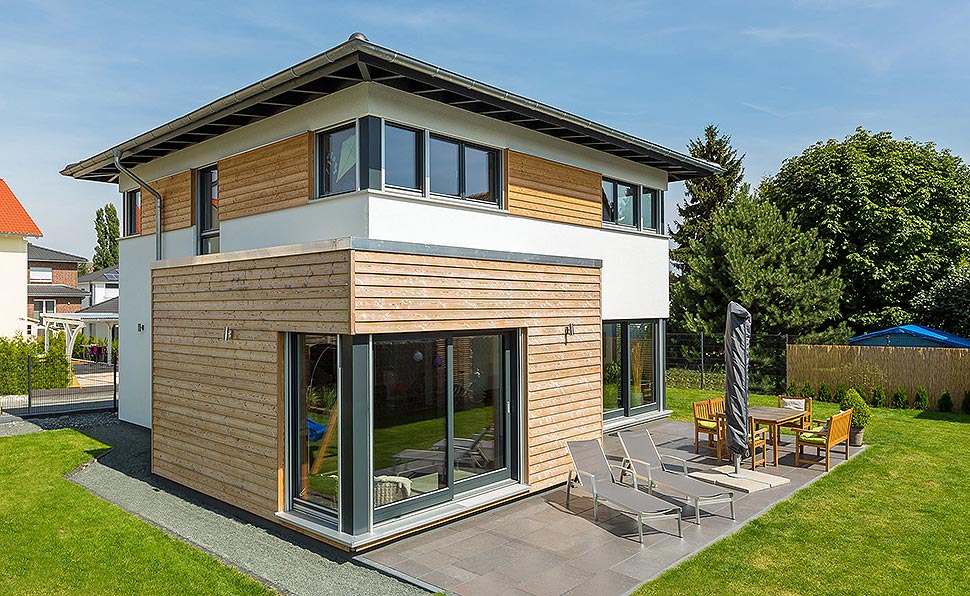 Holz-Fertighäuser erfüllen strenge baubiologische Anforderungen. Foto: BDF / Meisterstück-HAUS Holz-Fertighäuser erfüllen strenge baubiologische Anforderungen. Foto: BDF / Meisterstück-HAUS