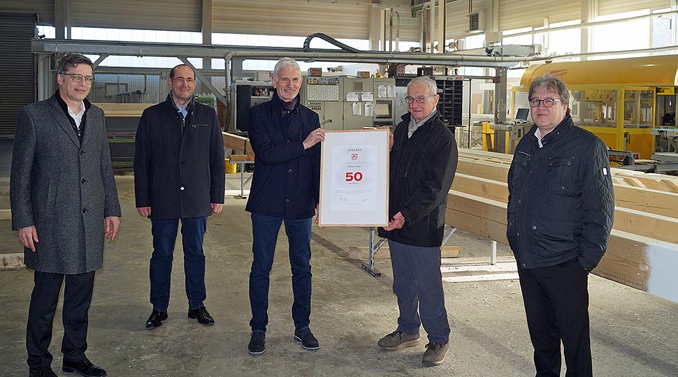 (v.l.n.r.) Georg Lange, Dirk Wolschke, Martin Rensch, Helmut Rensch, Achim Hannott. Foto: BDF/RENSCH-HAUS (v.l.n.r.) Georg Lange, Dirk Wolschke, Martin Rensch, Helmut Rensch, Achim Hannott. Foto: BDF/RENSCH-HAUS