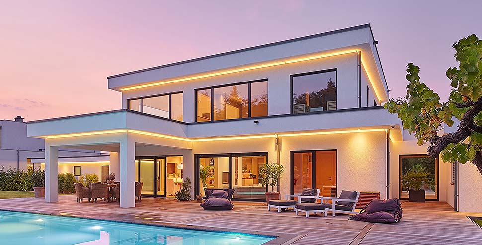 Die Bauhausarchitektur ist Ausdruck von Individualität und Stilsicherheit. Foto: BDF / LUXHAUS Die Bauhausarchitektur ist Ausdruck von Individualität und Stilsicherheit. Foto: BDF / LUXHAUS