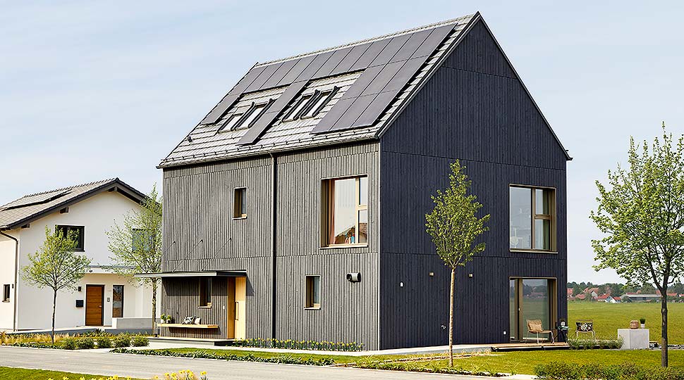 Erstes QNG-Haus Deutschlands - my smart green home: Schwarzwald - von Baufritz. Zu besuchen in der FertighausWelt Schwarzwald, Kappel-Grafenhausen. Foto: Baufritz