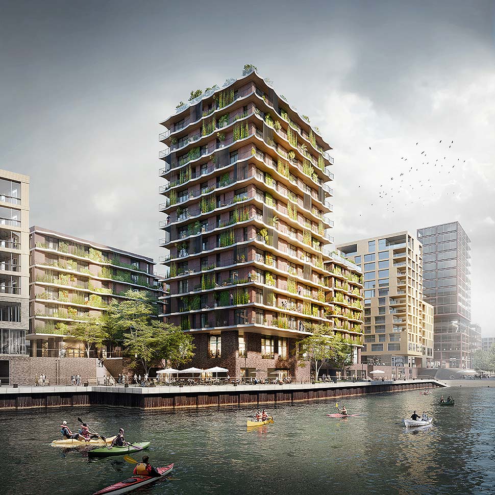 Kaldewei nimmt nachhaltig Kurs auf Hamburgs Hafen City: Vorzeigeprojekt Moringa setzt auf kreislauffähige Stahl-Emaille Produkte im Bad – erstes Wohnhaus in Deutschland nach dem Cradle-to-Cradle-Prinzip. Grafik: Moringa GmbH Kaldewei nimmt nachhaltig Kurs auf Hamburgs Hafen City: Vorzeigeprojekt Moringa setzt auf kreislauffähige Stahl-Emaille Produkte im Bad – erstes Wohnhaus in Deutschland nach dem Cradle-to-Cradle-Prinzip. Grafik: Moringa GmbH