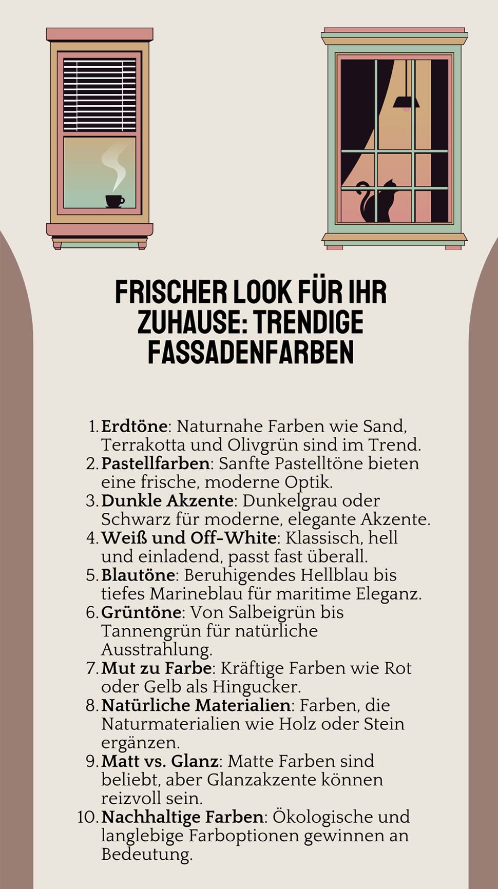 Außen alles frisch: Neuer Farbanstrich für die Fassade. Grafik: fertighaus.com