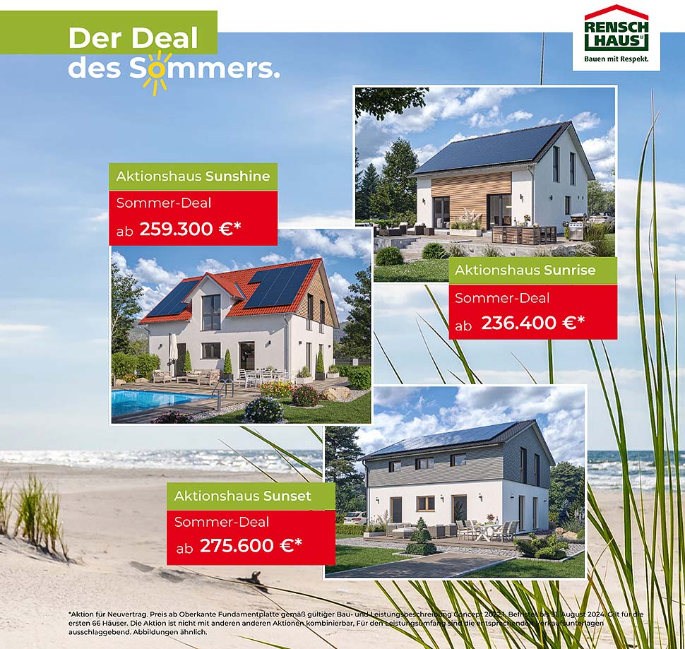 RENSCH-HAUS präsentiert Aktionshäuser 2024. Foto: RENSCH-HAUS