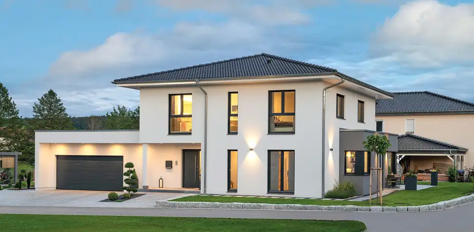 Individuell geplante Stadtvilla mit viel Komfort. Foto: WeberHaus
