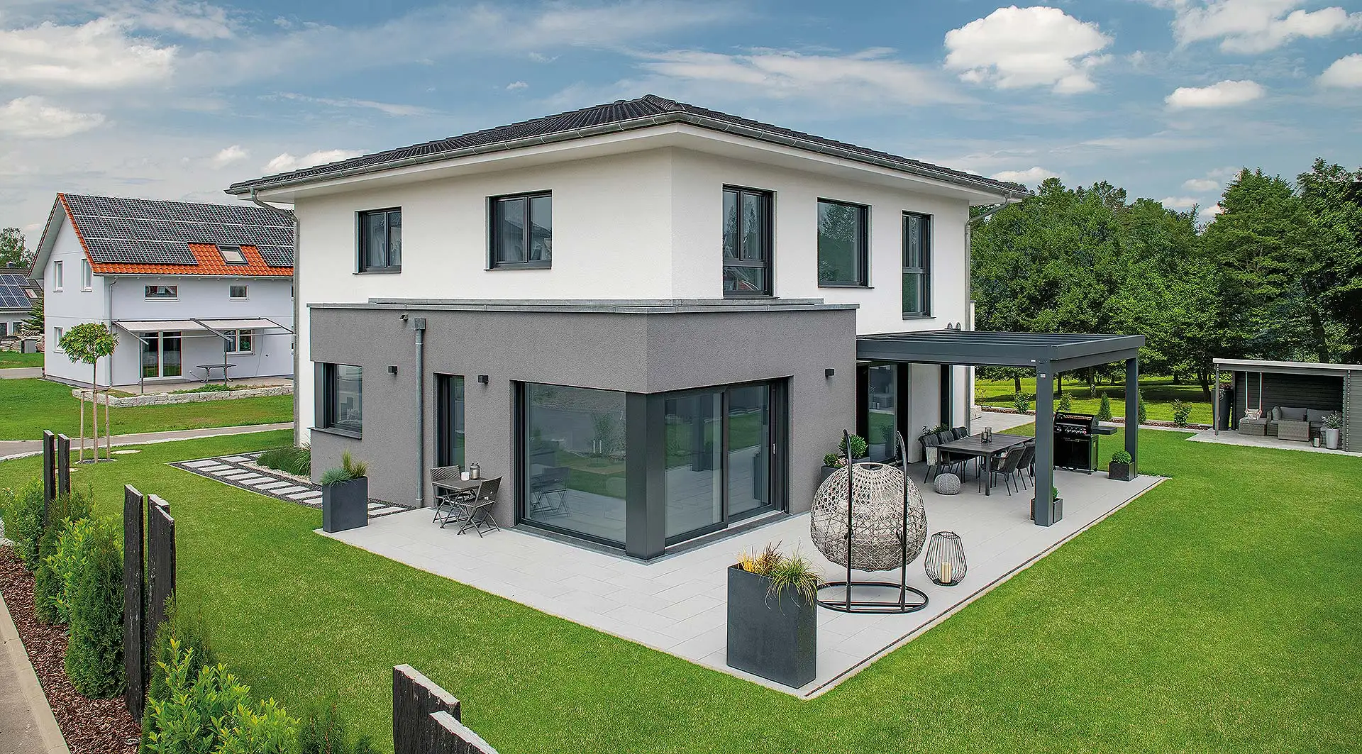 Individuell geplante Stadtvilla mit viel Komfort. Foto: WeberHaus