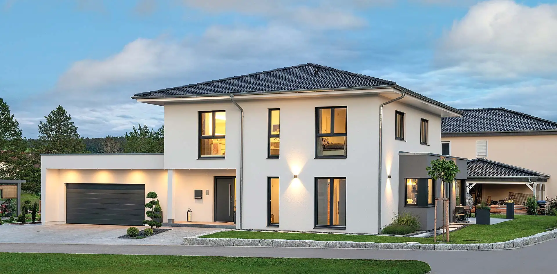 Individuell geplante Stadtvilla mit viel Komfort. Foto: WeberHaus