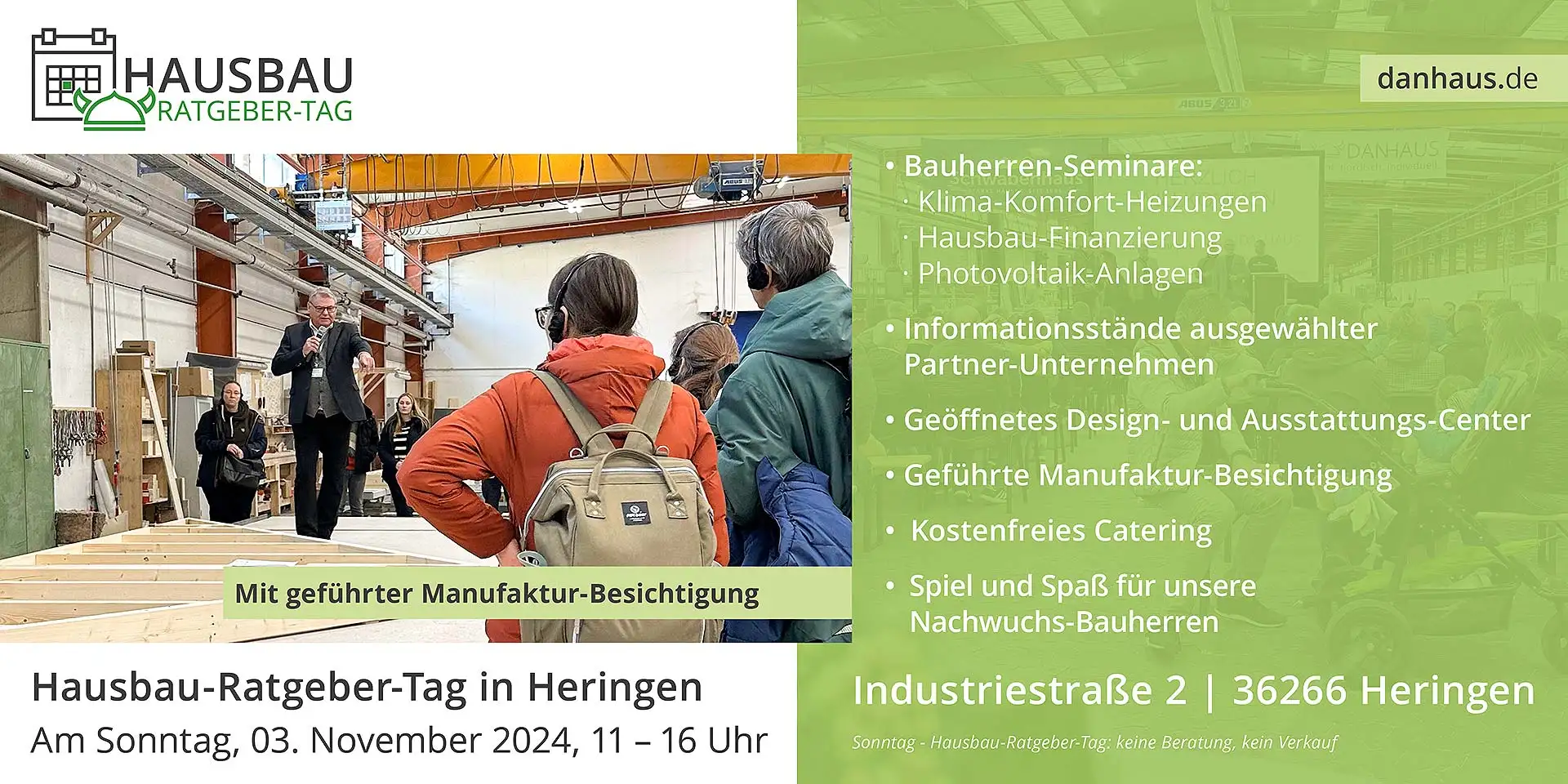 Schon angemeldet? Einladung zum Hausbau-Ratgeber-Tag mit Werksbesichtigung am 03. November!