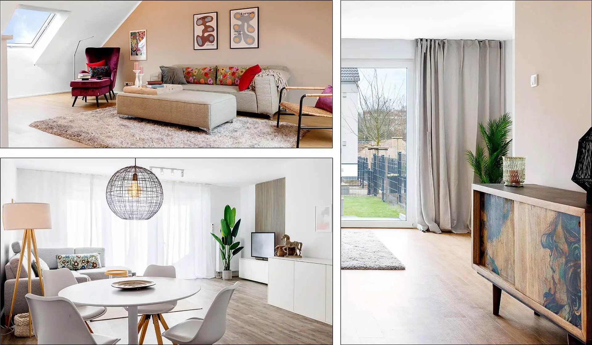 Reihenhäuser sind oft eine preiswerte Alternative zu freistehenden Eigenheimen und bieten dennoch viel Gestaltungsfreiheit. Ob Boho, Industrial Chic oder Modern Classic – moderne Trends schaffen ein stilvolles Zuhause. Foto: Dornieden Gruppe / txn