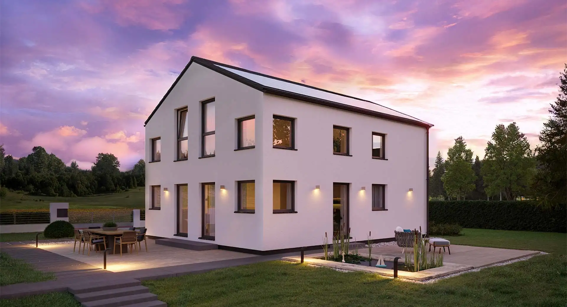 Hausbild Einfamilienhaus White & Black 140 E2.