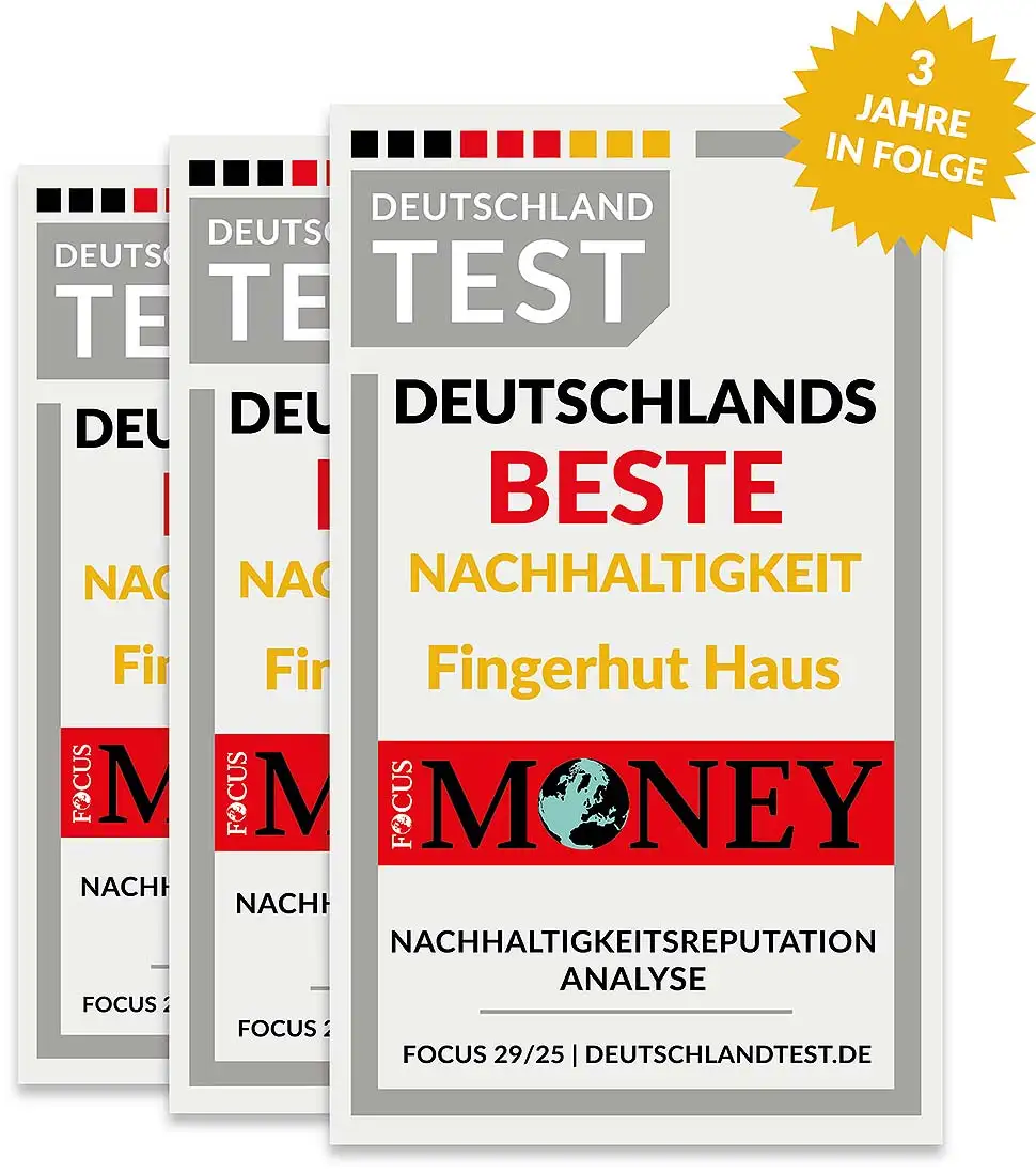 Fingerhut Haus unter Deutschlands besten Unternehmen in puncto Nachhaltigkeit. Bildquelle: Focus Money