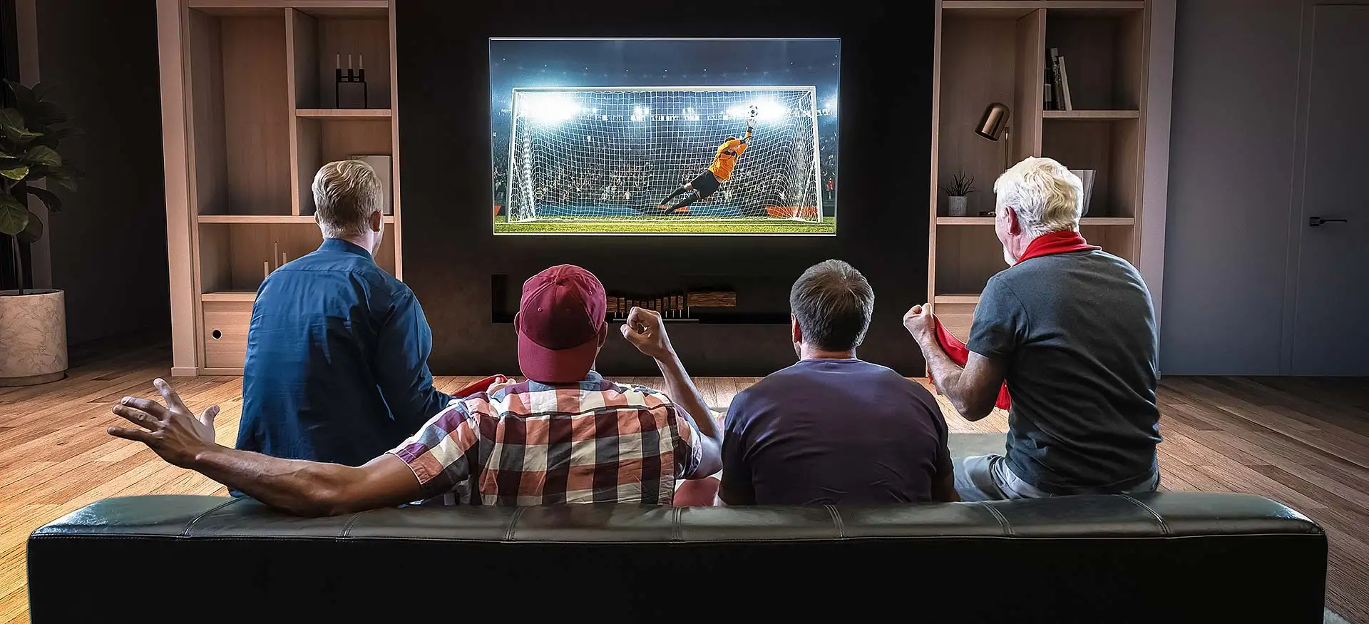 Entertainment im neuen Eigenheim: Die Bundesliga-Saison 2025/26 live miterleben. Foto: heizen / iStock.com