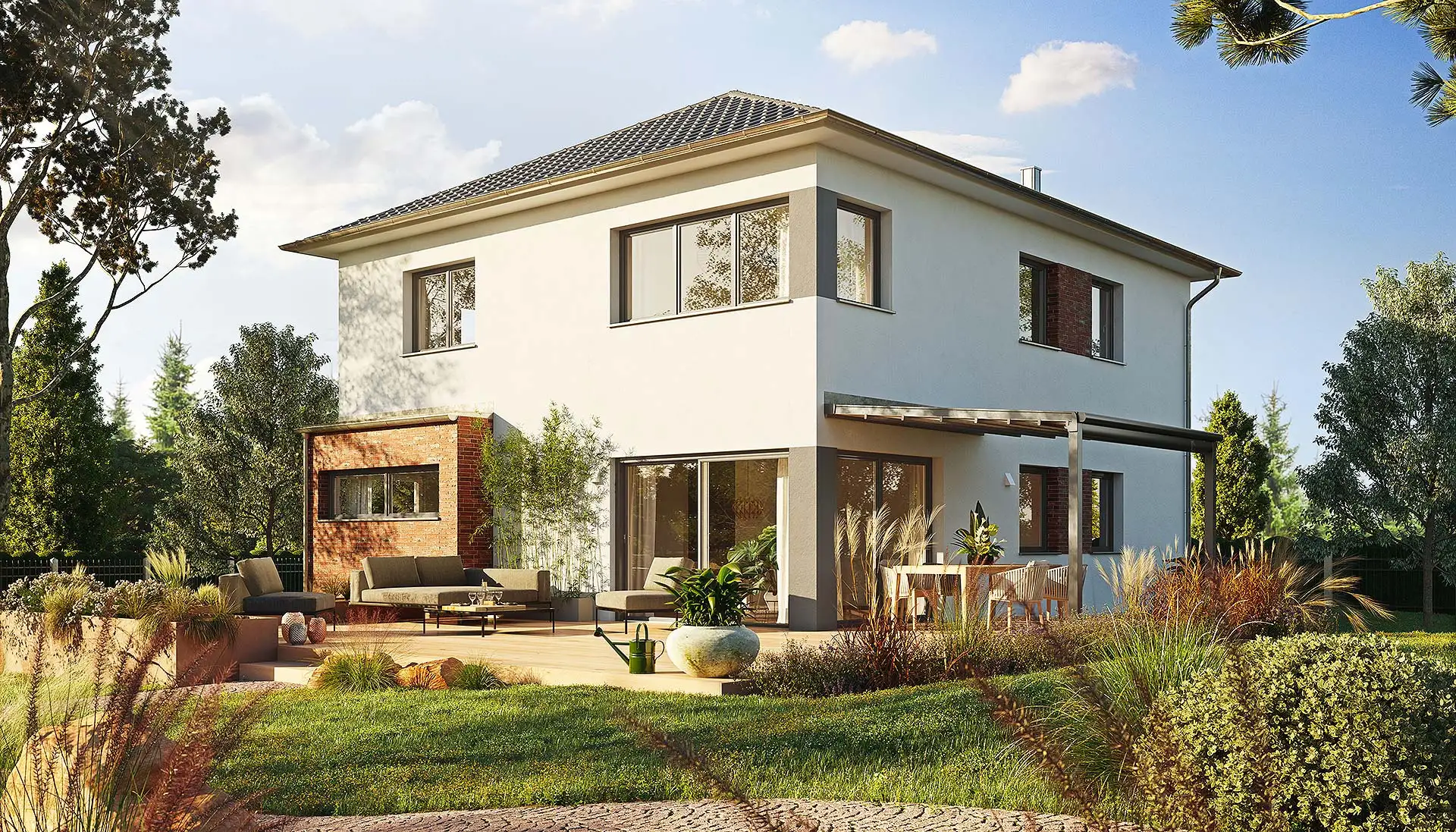 Schon das erste und zweite &uuml;berhaupt von der DGNB (Deutsche Gesellschaft f&uuml;r Nachhaltiges Bauen) vergebene QNG-Siegel gingen an die Oikos Group und wurden f&uuml;r die Musterh&auml;user von Hanse Haus im Schwarzwald und in Langenhagen vergeben. Foto: Oikos Group